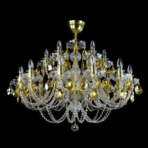 Casa Padrino Luxus Kristall Deckenleuchte Gold Ø 90 x H. 63 cm - Prunkvolle Messing Deckenleuchte mit böhmischem Kristallglas - Barock Möbel - Edel & Prunkvoll Casa Padrino Luxus Kristall Deckenleuchte Gold Ø 90 x H. 63 cm - Prunkvolle Messing Deckenleuchte mit böhmischem Kristallglas - Barock Möbel - Edel & Prunkvoll