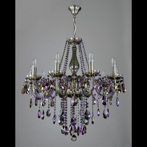Casa Padrino Luxury Baroque Crystal Chandelier Silver Ø 75 x H. 75 cm - Magnificent Brass Chandelier with Bohemian Crystal Glass - Baroque Furniture - Noble & Magnificent