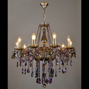 Casa Padrino Luxus Barock Kristall Kronleuchter Silber Ø 75 x H. 75 cm - Prunkvolle Messing Kronleuchter mit böhmischem Kristallglas - Barock Möbel - Edel & Prunkvoll