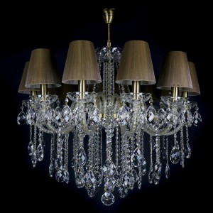 Casa Padrino Luxus Barock Kristall Kronleuchter Gold Ø 73 x H. 73 cm - Prunkvolle Messing Kronleuchter mit böhmischem Kristallglas - Barock Möbel - Edel & Prunkvoll