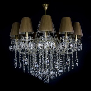 Casa Padrino Luxus Barock Kristall Kronleuchter Gold Ø 73 x H. 73 cm - Prunkvolle Messing Kronleuchter mit böhmischem Kristallglas - Barock Möbel - Edel & Prunkvoll