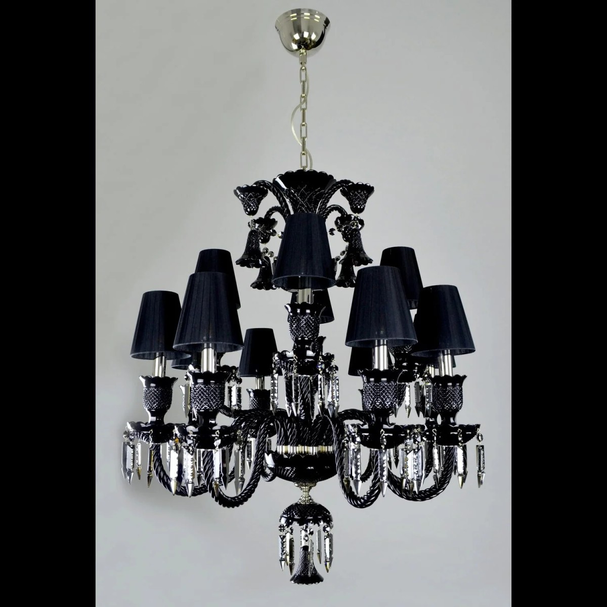 Casa Padrino Lampadario in cristallo barocco di lusso Argento Ø 81 x H. 90 cm - Sontuosa Lampadario in ottone con cristallo di Boemia - Mobili barocchi - Nobile e sontuoso Casa Padrino Lampadario in cristallo barocco di lusso Argento Ø 81 x H. 90 cm - Sontuosa Lampadario in ottone con cristallo di Boemia - Mobili barocchi - Nobile e sontuoso