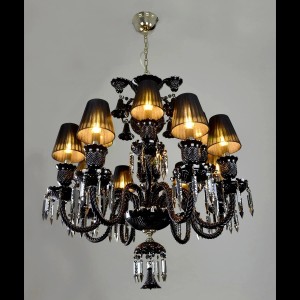 Casa Padrino Luxus Barock Kristall Kronleuchter Silber Ø 81 x H. 90 cm - Prunkvolle Messing Kronleuchter mit böhmischem Kristallglas - Barock Möbel - Edel & Prunkvoll