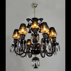 Casa Padrino Lampadario in cristallo barocco di lusso Argento Ø 81 x H. 90 cm - Sontuosa Lampadario in ottone con cristallo di Boemia - Mobili barocchi - Nobile e sontuoso Casa Padrino Lampadario in cristallo barocco di lusso Argento Ø 81 x H. 90 cm - Sontuosa Lampadario in ottone con cristallo di Boemia - Mobili barocchi - Nobile e sontuoso