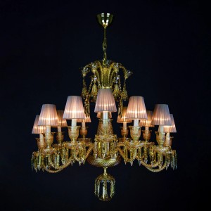Casa Padrino Luxus Barock Kristall Kronleuchter Gold Ø 81 x H. 90 cm - Prunkvolle Messing Kronleuchter mit böhmischem Kristallglas - Barock Möbel - Edel & Prunkvoll