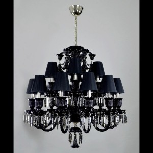 Casa Padrino Luxury Baroque Crystal Chandelier Silver Ø 90 x H. 90 cm - Magnificent Brass Chandelier with Bohemian Crystal Glass - Baroque Furniture - Noble & Magnificent