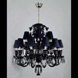 Casa Padrino Lampadario in cristallo barocco di lusso Argento Ø 90 x H. 90 cm - Sontuosa Lampadario in ottone con cristallo di Boemia - Mobili barocchi - Nobile e sontuoso Casa Padrino Lampadario in cristallo barocco di lusso Argento Ø 90 x H. 90 cm - Sontuosa Lampadario in ottone con cristallo di Boemia - Mobili barocchi - Nobile e sontuoso