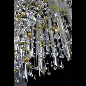 Casa Padrino Luxus Barock Kristall Wandleuchte Silber 100 x 40 x H. 50 cm - Prunkvolle Messing Wandleuchte mit böhmischem Kristallglas - Barock Möbel - Edel & Prunkvoll