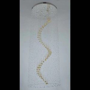 Casa Padrino Luxury Crystal Chandelier Silver Ø 70 x H. 130 cm - Magnificent Brass Chandelier with Bohemian Crystal Glass - Baroque Furniture - Noble & Magnificent