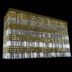 Casa Padrino Luxury Baroque Crystal Wall Lamp Gold 150 x 45 x H. 80 cm - Magnificent Brass Wall Lamp with Bohemian Crystal Glass - Baroque Furniture - Noble & Magnificent