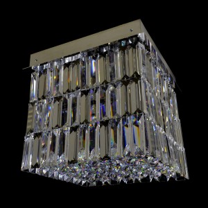 Casa Padrino Luxury Baroque Crystal Wall Lamp Silver 40 x 40 x H. 35 cm - Magnificent Brass Wall Lamp with Bohemian Crystal Glass - Baroque Furniture - Noble & Magnificent