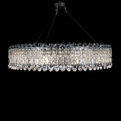 Casa Padrino Lámpara de techo de cristal de lujo Plata Ø 90 x H. 20 cm - Suntuosa Lámpara de techo de latón con cristal de Bohemia - Muebles barrocos - Noble y suntuosa Casa Padrino Lámpara de techo de cristal de lujo Plata Ø 90 x H. 20 cm - Suntuosa Lámpara de techo de latón con cristal de Bohemia - Muebles barrocos - Noble y suntuosa