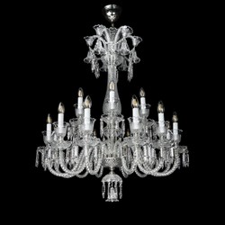 Casa Padrino Lampadario in cristallo barocco di lusso Argento Ø 90 x H. 110 cm - Sontuosa Lampadario in ottone con cristallo di Boemia - Mobili barocchi - Nobile e sontuoso Casa Padrino Lampadario in cristallo barocco di lusso Argento Ø 90 x H. 110 cm - Sontuosa Lampadario in ottone con cristallo di Boemia - Mobili barocchi - Nobile e sontuoso