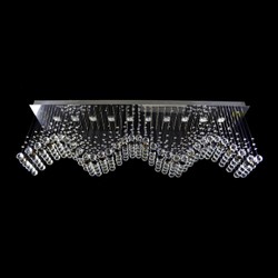 Casa Padrino Applique murale en cristal baroque de luxe Argent 110 x 30 x H. 37 cm - Somptueuse Applique murale en laiton avec cristal de Bohême - Meubles baroques - Noble & somptueux Casa Padrino Applique murale en cristal baroque de luxe Argent 110 x 30 x H. 37 cm - Somptueuse Applique murale en laiton avec cristal de Bohême - Meubles baroques - Noble & somptueux