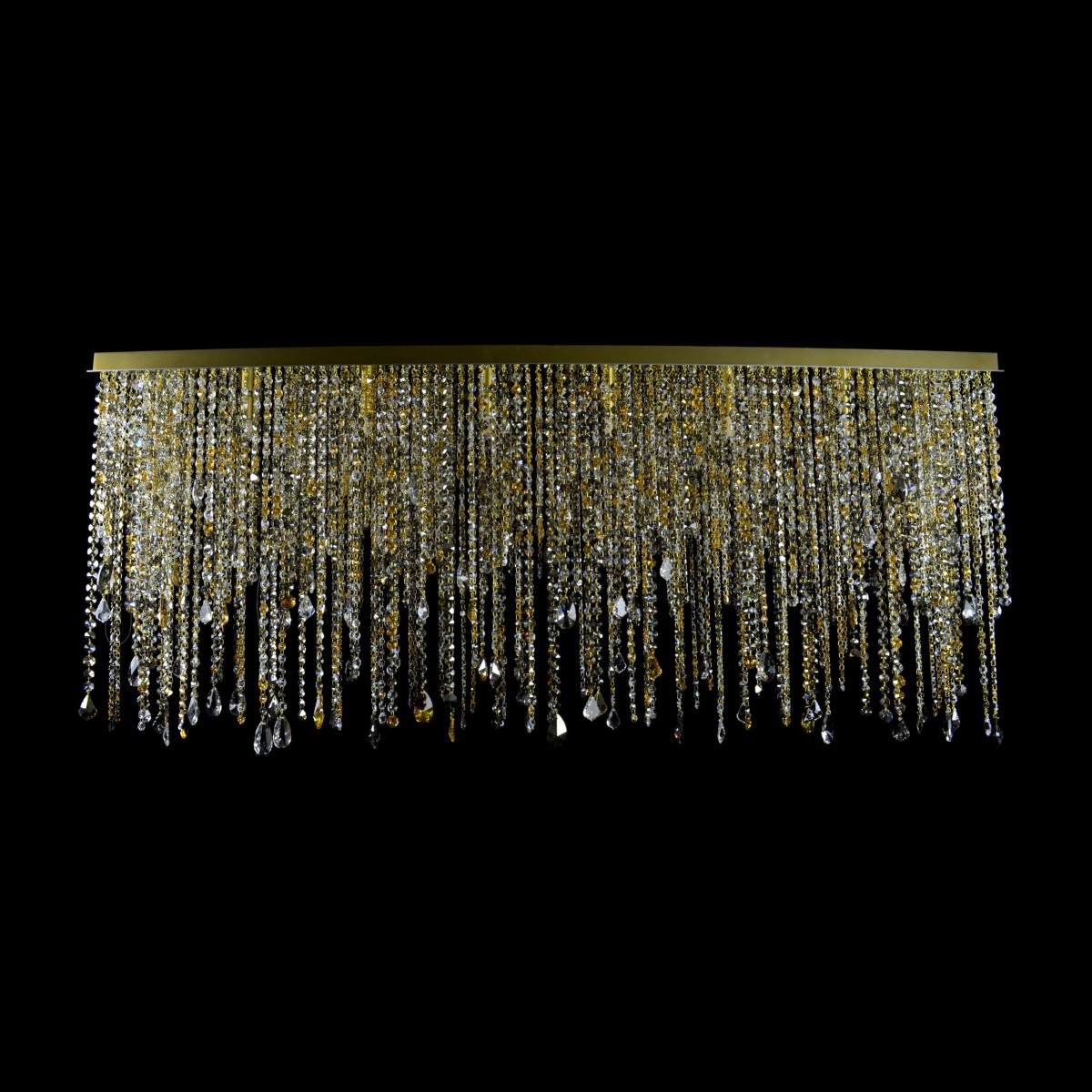 Casa Padrino Applique murale en cristal baroque de luxe Or 140 x 30 x H. 50 cm - Somptueuse Applique murale en laiton avec cristal de Bohême - Meubles baroques - Noble & somptueux Casa Padrino Applique murale en cristal baroque de luxe Or 140 x 30 x H. 50 cm - Somptueuse Applique murale en laiton avec cristal de Bohême - Meubles baroques - Noble & somptueux