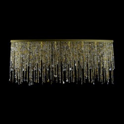 Casa Padrino Applique murale en cristal baroque de luxe Or 140 x 30 x H. 50 cm - Somptueuse Applique murale en laiton avec cristal de Bohême - Meubles baroques - Noble & somptueux Casa Padrino Applique murale en cristal baroque de luxe Or 140 x 30 x H. 50 cm - Somptueuse Applique murale en laiton avec cristal de Bohême - Meubles baroques - Noble & somptueux