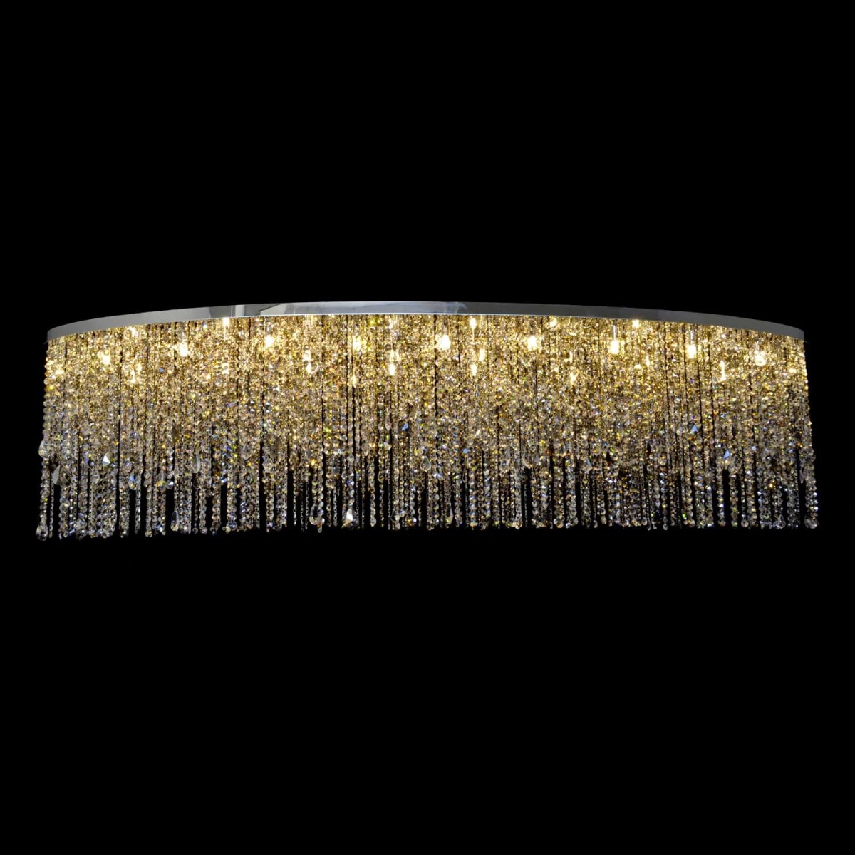 Casa Padrino Applique murale en cristal baroque de luxe Argent 200 x 60 x H. 50 cm - Somptueuse Applique murale en laiton avec cristal de Bohême - Meubles baroques - Noble & somptueux Casa Padrino Applique murale en cristal baroque de luxe Argent 200 x 60 x H. 50 cm - Somptueuse Applique murale en laiton avec cristal de Bohême - Meubles baroques - Noble & somptueux