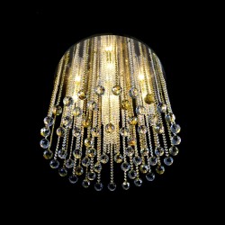 Casa Padrino Lámpara de araña de cristal de lujo Oro Ø 60 x H. 50 cm - Suntuosa Lámpara de araña de latón con cristal de Bohemia - Muebles barrocos - Noble y suntuosa Casa Padrino Lámpara de araña de cristal de lujo Oro Ø 60 x H. 50 cm - Suntuosa Lámpara de araña de latón con cristal de Bohemia - Muebles barrocos - Noble y suntuosa