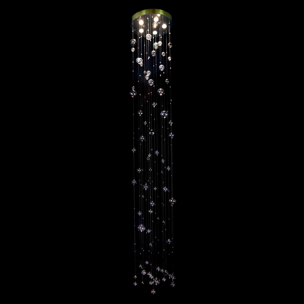 Casa Padrino Lámpara de araña de cristal de lujo Oro Ø 50 x H. 300 cm - Suntuosa Lámpara de araña de latón con cristal de Bohemia - Muebles barrocos - Noble y suntuosa Casa Padrino Lámpara de araña de cristal de lujo Oro Ø 50 x H. 300 cm - Suntuosa Lámpara de araña de latón con cristal de Bohemia - Muebles barrocos - Noble y suntuosa