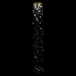 Casa Padrino Lámpara de araña de cristal de lujo Oro Ø 50 x H. 300 cm - Suntuosa Lámpara de araña de latón con cristal de Bohemia - Muebles barrocos - Noble y suntuosa Casa Padrino Lámpara de araña de cristal de lujo Oro Ø 50 x H. 300 cm - Suntuosa Lámpara de araña de latón con cristal de Bohemia - Muebles barrocos - Noble y suntuosa