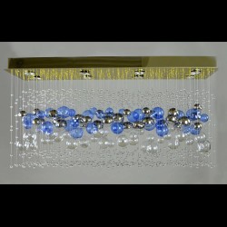 Casa Padrino Applique murale en cristal baroque de luxe Or 100 x 30 x H. 50 cm - Somptueuse Applique murale en laiton avec cristal de Bohême - Meubles baroques - Noble & somptueux