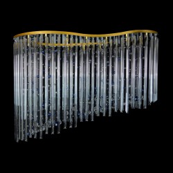 Casa Padrino Applique murale en cristal baroque de luxe Or 160 x 80 x H. 90 cm - Somptueuse Applique murale en laiton avec cristal de Bohême - Meubles baroques - Noble & somptueux Casa Padrino Applique murale en cristal baroque de luxe Or 160 x 80 x H. 90 cm - Somptueuse Applique murale en laiton avec cristal de Bohême - Meubles baroques - Noble & somptueux