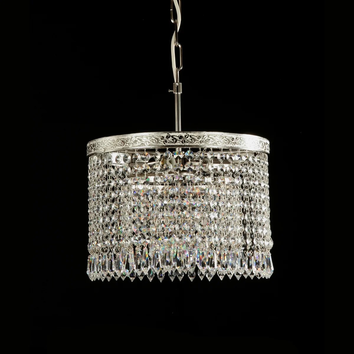 Casa Padrino Lampadario in cristallo barocco di lusso Oro Ø 30 x H. 25 cm - Sontuosa Lampadario in ottone con cristallo di Boemia - Mobili barocchi - Nobile e sontuoso Casa Padrino Lampadario in cristallo barocco di lusso Oro Ø 30 x H. 25 cm - Sontuosa Lampadario in ottone con cristallo di Boemia - Mobili barocchi - Nobile e sontuoso
