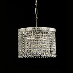 Casa Padrino Lampadario in cristallo barocco di lusso Oro Ø 30 x H. 25 cm - Sontuosa Lampadario in ottone con cristallo di Boemia - Mobili barocchi - Nobile e sontuoso Casa Padrino Lampadario in cristallo barocco di lusso Oro Ø 30 x H. 25 cm - Sontuosa Lampadario in ottone con cristallo di Boemia - Mobili barocchi - Nobile e sontuoso