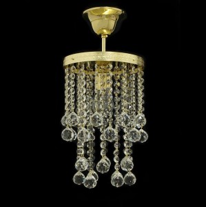 Casa Padrino Lámpara colgante de cristal de lujo Oro Ø 20 x H. 30 cm - Suntuosa Lámpara colgante de latón con cristal de Bohemia - Muebles barrocos - Noble y suntuosa Casa Padrino Lámpara colgante de cristal de lujo Oro Ø 20 x H. 30 cm - Suntuosa Lámpara colgante de latón con cristal de Bohemia - Muebles barrocos - Noble y suntuosa