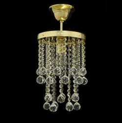 Casa Padrino Luxury Crystal Pendant Lamp Gold Ø 20 x H. 30 cm - Magnificent Brass Pendant Lamp with Bohemian Crystal Glass - Baroque Furniture - Noble & Magnificent Casa Padrino Luxury Crystal Pendant Lamp Gold Ø 20 x H. 30 cm - Magnificent Brass Pendant Lamp with Bohemian Crystal Glass - Baroque Furniture - Noble & Magnificent