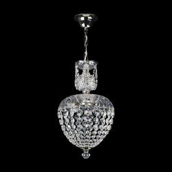 Casa Padrino Lámpara colgante de cristal de lujo Oro Ø 25 x H. 41 cm - Suntuosa Lámpara colgante de latón con cristal de Bohemia - Muebles barrocos - Noble y suntuosa Casa Padrino Lámpara colgante de cristal de lujo Oro Ø 25 x H. 41 cm - Suntuosa Lámpara colgante de latón con cristal de Bohemia - Muebles barrocos - Noble y suntuosa