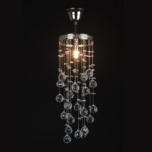 Casa Padrino Luxus Kristall Hängeleuchte Gold Ø 15 x H. 55 cm - Prunkvolle Messing Hängeleuchte mit böhmischem Kristallglas - Barock Möbel - Edel & Prunkvoll