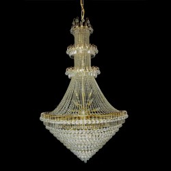 Casa Padrino Lámpara de araña de cristal barroco de lujo Oro Ø 130 x H. 200 cm - Suntuosa Lámpara de araña de latón con cristal de Bohemia - Muebles barrocos - Noble y suntuosa Casa Padrino Lámpara de araña de cristal barroco de lujo Oro Ø 130 x H. 200 cm - Suntuosa Lámpara de araña de latón con cristal de Bohemia - Muebles barrocos - Noble y suntuosa