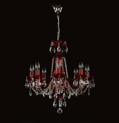Casa Padrino Lámpara de araña de cristal barroco de lujo Plata Ø 57 x H. 55 cm - Suntuosa Lámpara de araña de latón con cristal de Bohemia - Muebles barrocos - Noble y suntuosa