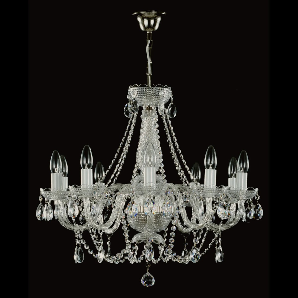 Casa Padrino Lámpara de araña de cristal barroco de lujo Oro Ø 67 x H. 60 cm - Suntuosa Lámpara de araña de latón con cristal de Bohemia - Muebles barrocos - Noble y suntuosa Casa Padrino Lámpara de araña de cristal barroco de lujo Oro Ø 67 x H. 60 cm - Suntuosa Lámpara de araña de latón con cristal de Bohemia - Muebles barrocos - Noble y suntuosa