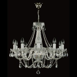 Casa Padrino Lámpara de araña de cristal barroco de lujo Oro Ø 67 x H. 60 cm - Suntuosa Lámpara de araña de latón con cristal de Bohemia - Muebles barrocos - Noble y suntuosa Casa Padrino Lámpara de araña de cristal barroco de lujo Oro Ø 67 x H. 60 cm - Suntuosa Lámpara de araña de latón con cristal de Bohemia - Muebles barrocos - Noble y suntuosa