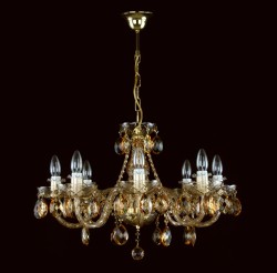 Casa Padrino Lámpara de araña de cristal barroco de lujo Oro Ø 65 x H. 50 cm - Suntuosa Lámpara de araña de latón con cristal de Bohemia - Muebles barrocos - Noble y suntuosa Casa Padrino Lámpara de araña de cristal barroco de lujo Oro Ø 65 x H. 50 cm - Suntuosa Lámpara de araña de latón con cristal de Bohemia - Muebles barrocos - Noble y suntuosa