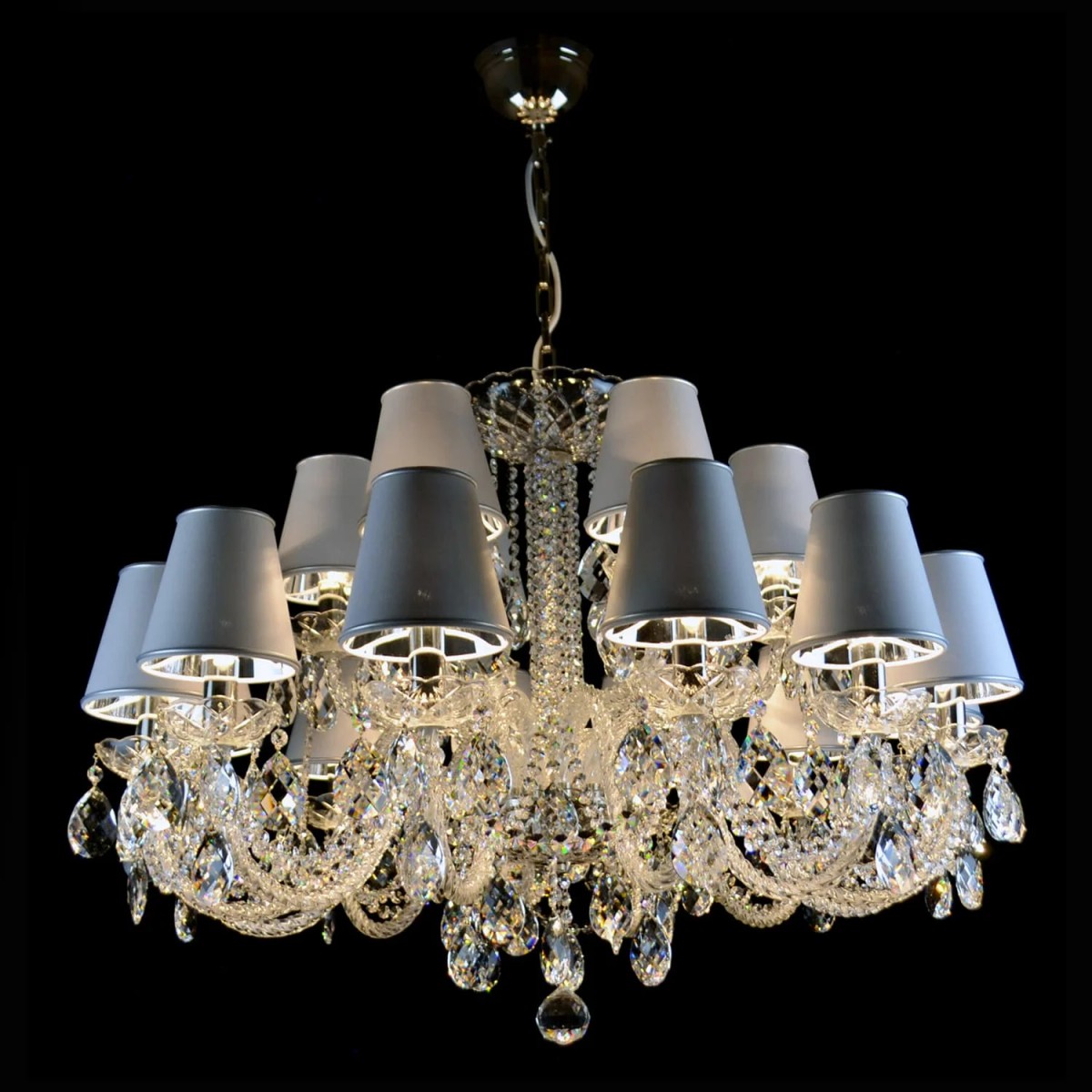 Casa Padrino Lámpara de araña de cristal barroco de lujo Plata Ø 88 x H. 65 cm - Suntuosa Lámpara de araña de latón con cristal de Bohemia - Muebles barrocos - Noble y suntuosa Casa Padrino Lámpara de araña de cristal barroco de lujo Plata Ø 88 x H. 65 cm - Suntuosa Lámpara de araña de latón con cristal de Bohemia - Muebles barrocos - Noble y suntuosa