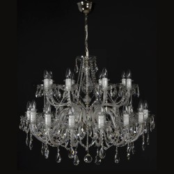Casa Padrino Lámpara de araña de cristal barroco de lujo Oro Ø 95 x H. 77 cm - Suntuosa Lámpara de araña de latón con cristal de Bohemia - Muebles barrocos - Noble y suntuosa