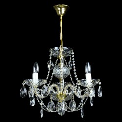Casa Padrino Lampada da tavolo in cristallo barocco di lusso Oro 40 x 20 x H. 35 cm - Sontuosa Lampada da tavolo in ottone con cristallo di Boemia - Mobili barocchi - Nobile e sontuoso