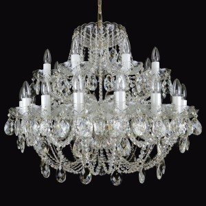 Casa Padrino Lampadario in cristallo barocco di lusso Oro Ø 80 x H. 66 cm - Sontuosa Lampadario in ottone con cristallo di Boemia - Mobili barocchi - Nobile e sontuoso