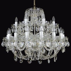 Casa Padrino Lámpara de araña de cristal barroco de lujo Oro Ø 80 x H. 66 cm - Suntuosa Lámpara de araña de latón con cristal de Bohemia - Muebles barrocos - Noble y suntuosa Casa Padrino Lámpara de araña de cristal barroco de lujo Oro Ø 80 x H. 66 cm - Suntuosa Lámpara de araña de latón con cristal de Bohemia - Muebles barrocos - Noble y suntuosa