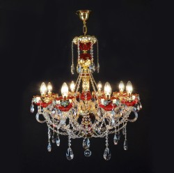 Casa Padrino Lámpara de araña de cristal barroco de lujo Oro Ø 66 x H. 70 cm - Suntuosa Lámpara de araña de latón con cristal de Bohemia - Muebles barrocos - Noble y suntuosa Casa Padrino Lámpara de araña de cristal barroco de lujo Oro Ø 66 x H. 70 cm - Suntuosa Lámpara de araña de latón con cristal de Bohemia - Muebles barrocos - Noble y suntuosa