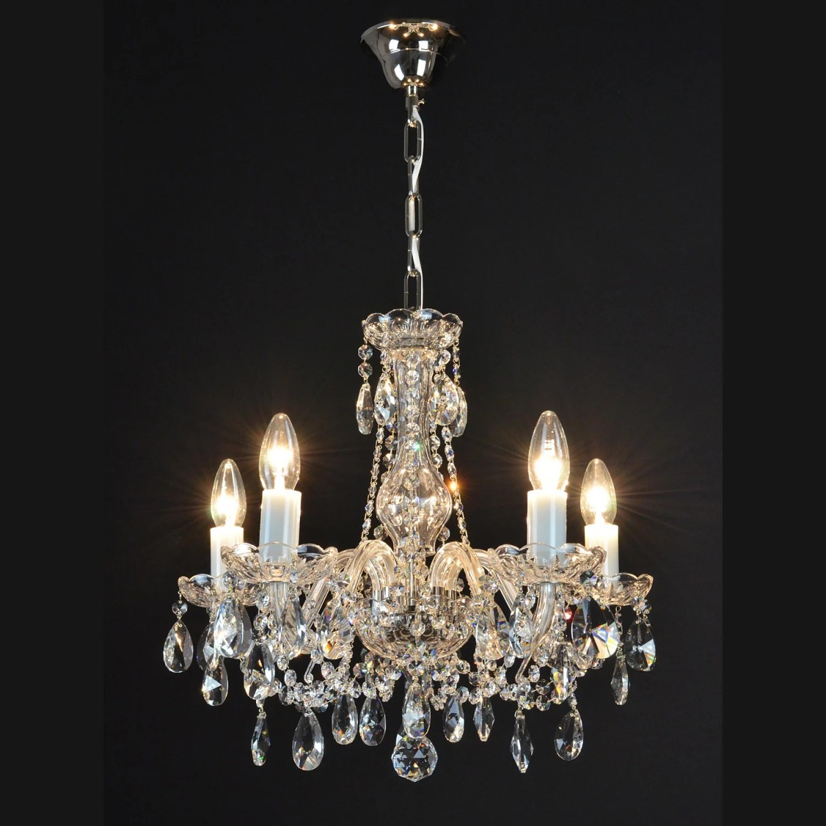 Casa Padrino Lámpara de araña de cristal barroco de lujo Oro Ø 46 x H. 44 cm - Suntuosa Lámpara de araña de latón con cristal de Bohemia - Muebles barrocos - Noble y suntuosa Casa Padrino Lámpara de araña de cristal barroco de lujo Oro Ø 46 x H. 44 cm - Suntuosa Lámpara de araña de latón con cristal de Bohemia - Muebles barrocos - Noble y suntuosa