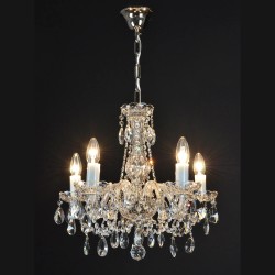 Casa Padrino Lámpara de araña de cristal barroco de lujo Oro Ø 46 x H. 44 cm - Suntuosa Lámpara de araña de latón con cristal de Bohemia - Muebles barrocos - Noble y suntuosa Casa Padrino Lámpara de araña de cristal barroco de lujo Oro Ø 46 x H. 44 cm - Suntuosa Lámpara de araña de latón con cristal de Bohemia - Muebles barrocos - Noble y suntuosa