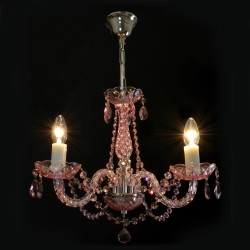 Casa Padrino Lámpara de araña de cristal barroco de lujo Oro Ø 40 x H. 38 cm - Suntuosa Lámpara de araña de latón con cristal de Bohemia - Muebles barrocos - Noble y suntuosa