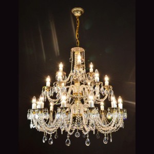 Casa Padrino Luxus Barock Kristall Kronleuchter Gold Ø 90 x H. 100 cm - Prunkvolle Messing Kronleuchter mit böhmischem Kristallglas - Barock Möbel - Edel & Prunkvoll