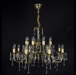 Casa Padrino Lámpara de araña de cristal barroco de lujo Oro Ø 76 x H. 58 cm - Suntuosa Lámpara de araña de latón con cristal de Bohemia - Muebles barrocos - Noble y suntuosa Casa Padrino Lámpara de araña de cristal barroco de lujo Oro Ø 76 x H. 58 cm - Suntuosa Lámpara de araña de latón con cristal de Bohemia - Muebles barrocos - Noble y suntuosa