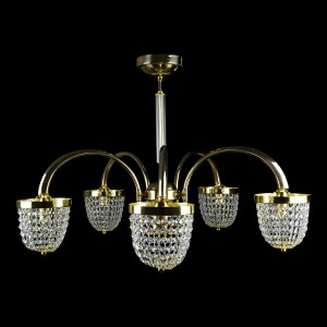 Casa Padrino Luxus Barock Kristall Deckenleuchte Gold Ø 78 x H. 46 cm - Prunkvolle Messing Deckenleuchte mit böhmischem Kristallglas - Barock Möbel - Edel & Prunkvoll