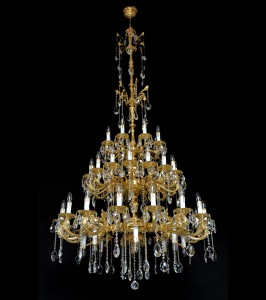 Casa Padrino Luxury Baroque Crystal Chandelier Gold Ø 120 x H. 250 cm - Magnificent Brass Chandelier with Bohemian Crystal Glass - Baroque Furniture - Noble & Magnificent Casa Padrino Luxury Baroque Crystal Chandelier Gold Ø 120 x H. 250 cm - Magnificent Brass Chandelier with Bohemian Crystal Glass - Baroque Furniture - Noble & Magnificent